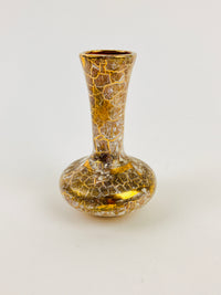 Vintage Gold-Plated Porcelain Bud Vase