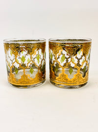 Vintage 22k Gold-Plated Culver Old Fashioned Glasses