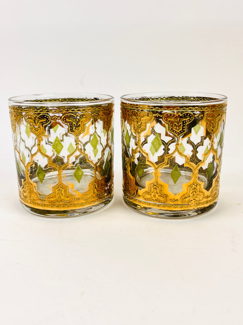 Vintage 22k Gold-Plated Culver Old Fashioned Glasses