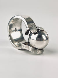 Modernist Sterling Ball Ring
