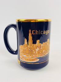 Vintage 22k Gold Plated Chicago Mug by Culver