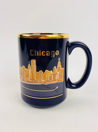 Vintage 22k Gold Plated Chicago Mug by Culver