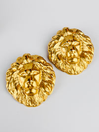 Large Vintage Lion Earrings