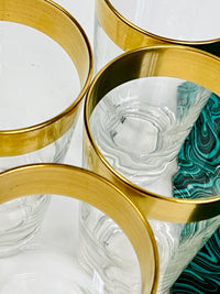 RARE 22k Gold-Plated Dorothy Thorpe Tumblers, 4pc