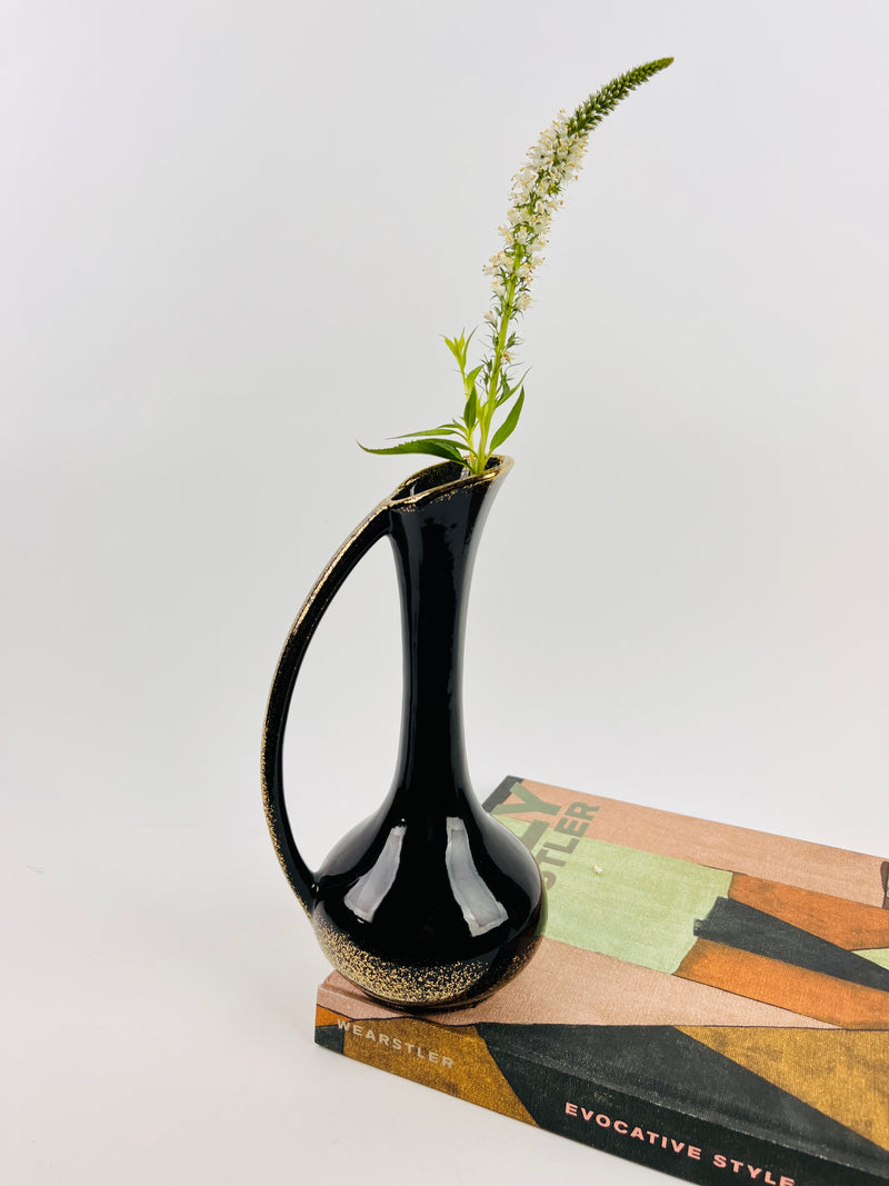 Vintage Gold-Plated Porcelain Vase