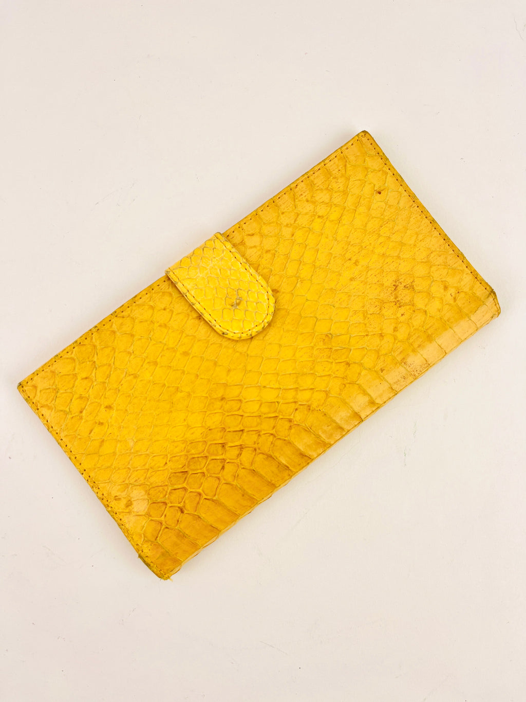 Vintage Yellow Snakeskin Wallet