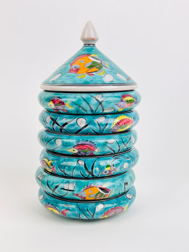 Vintage Stacking Canisters by Ikaros Pottery