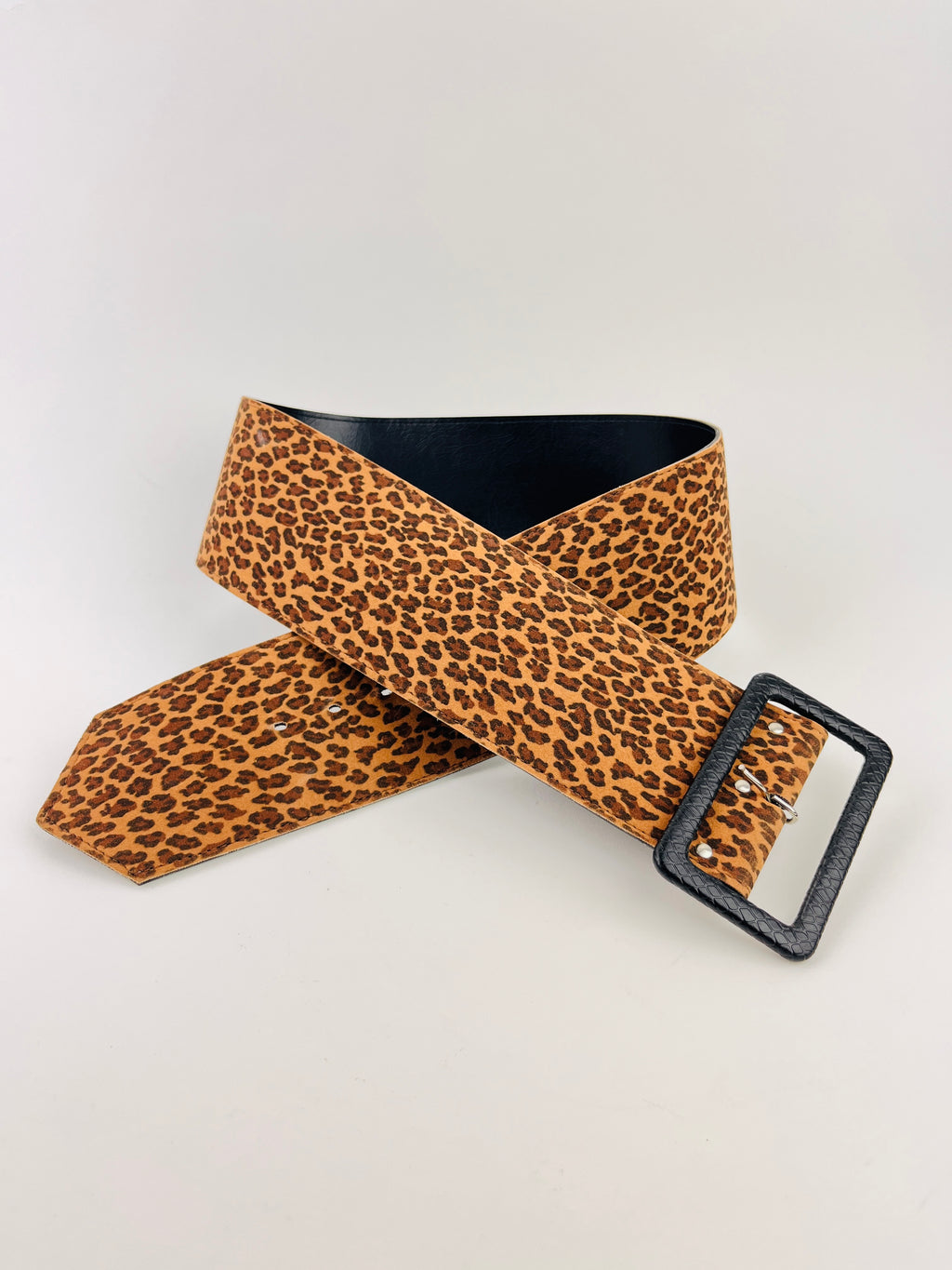 Vintage Leopard Print Belt