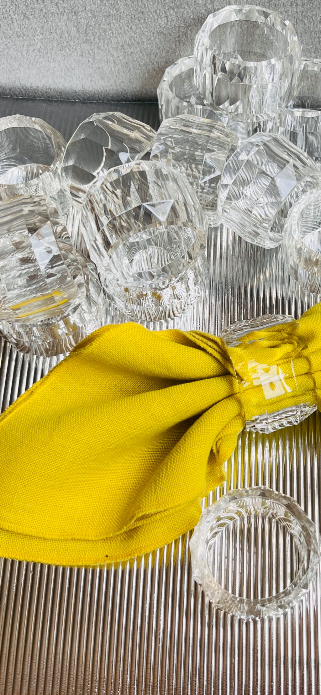Vintage Faceted Acrylic Napkin Rings