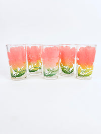 Vintage Pink Flower Glasses