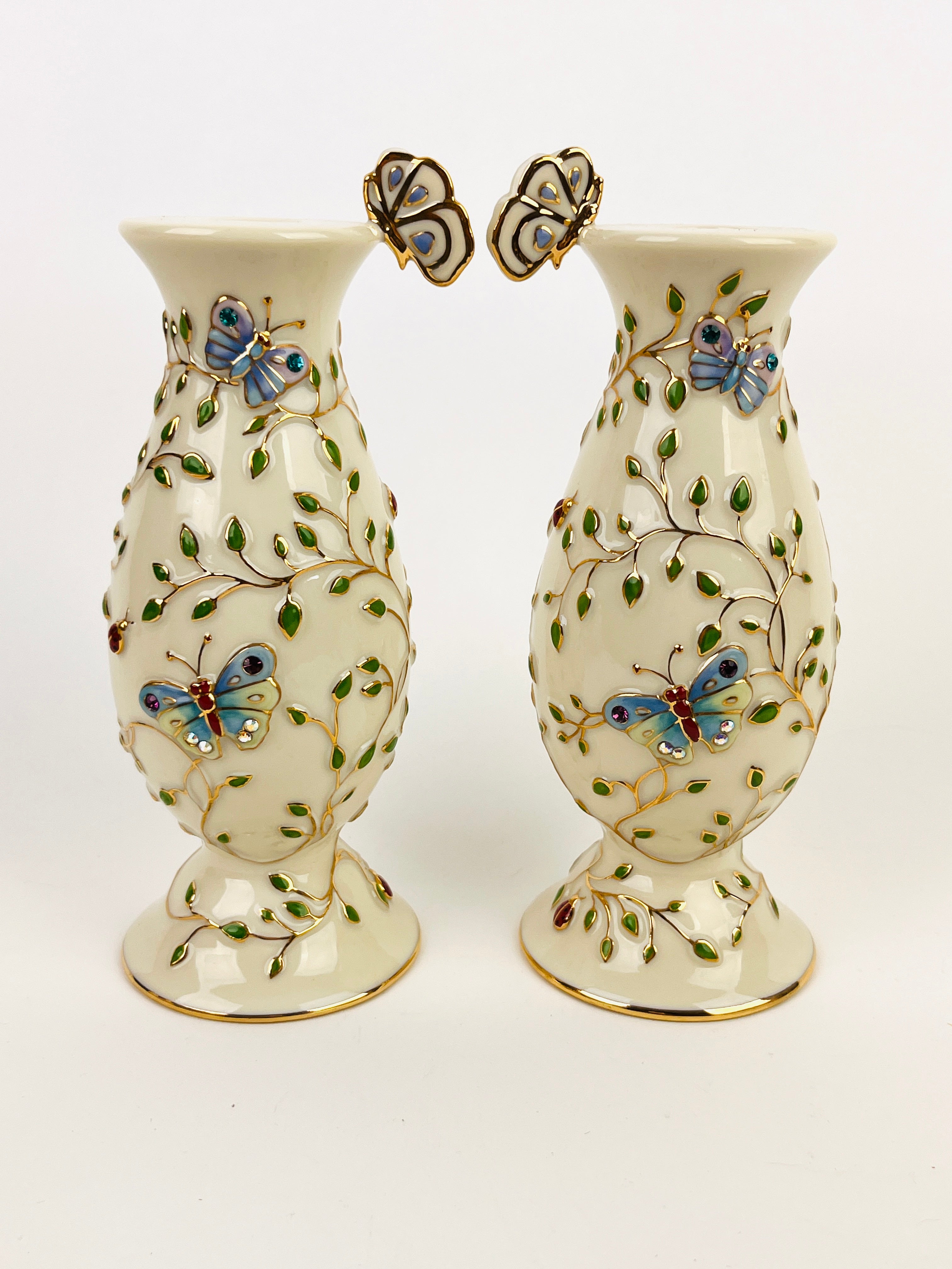 Lenox アンティーク Lenox Quoizel Tracery Collection Porcelain Reticulated Table