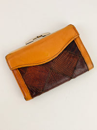 Vintage Leather & Lizard Skin Wallet