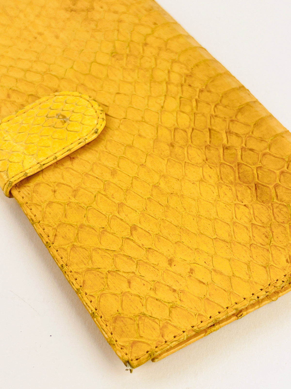 Vintage Yellow Snakeskin Wallet