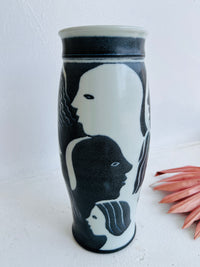 Vintage Figurative Porcelain Vase