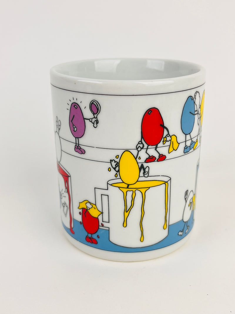 80s Vintage Painted Eggs Mug