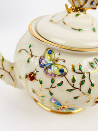 Vintage Lenox Teapot, Candle Holder, Salt & Pepper Set