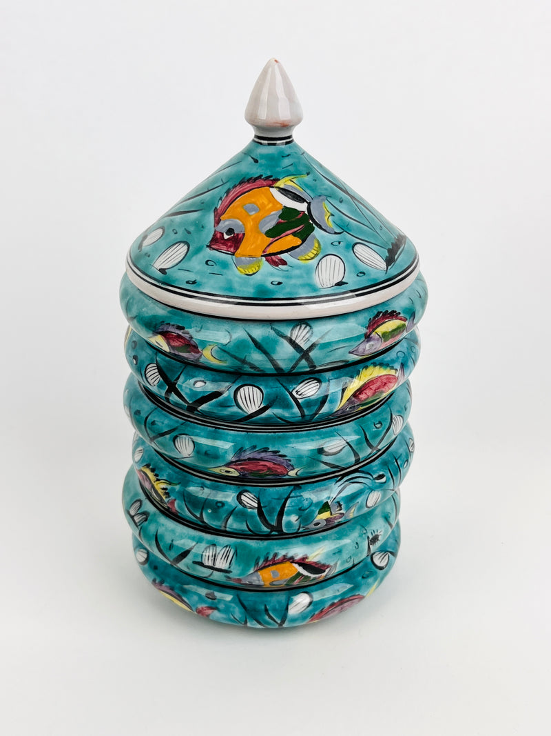Vintage Stacking Canisters by Ikaros Pottery