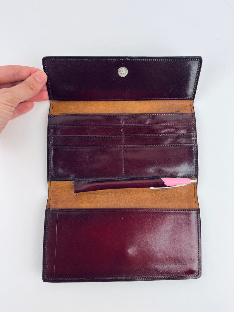 Vintage Cordovan Leather & Snakeskin Wallet