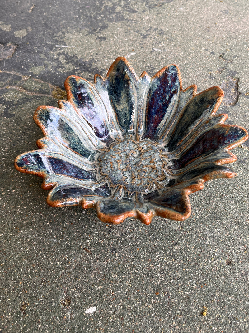 Handmade Stoneware Flower Bowl