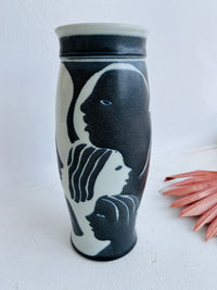 Vintage Figurative Porcelain Vase
