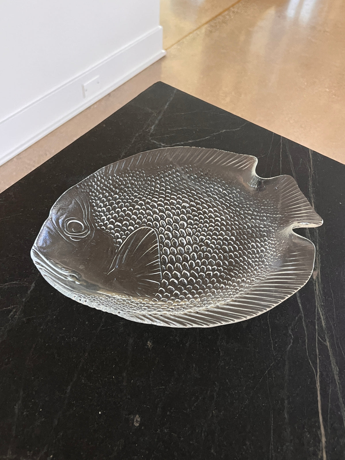Vintage Glass Fish Plates - 6pc