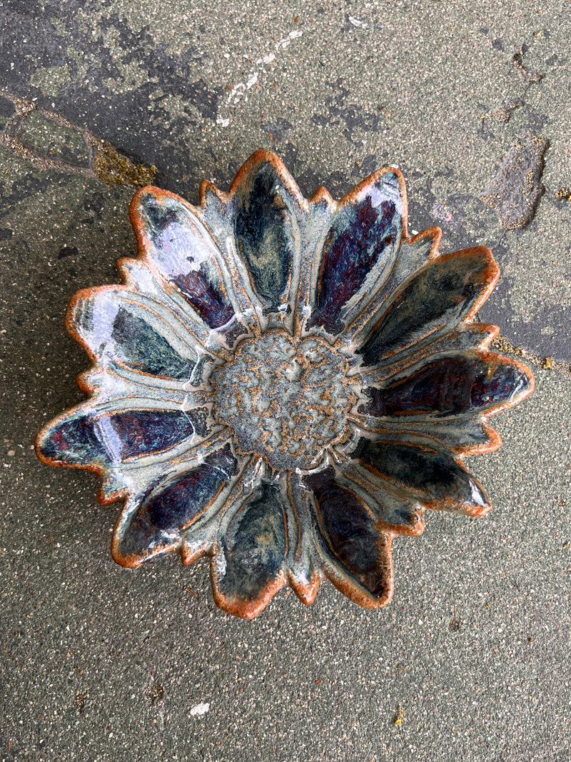 Handmade Stoneware Flower Bowl