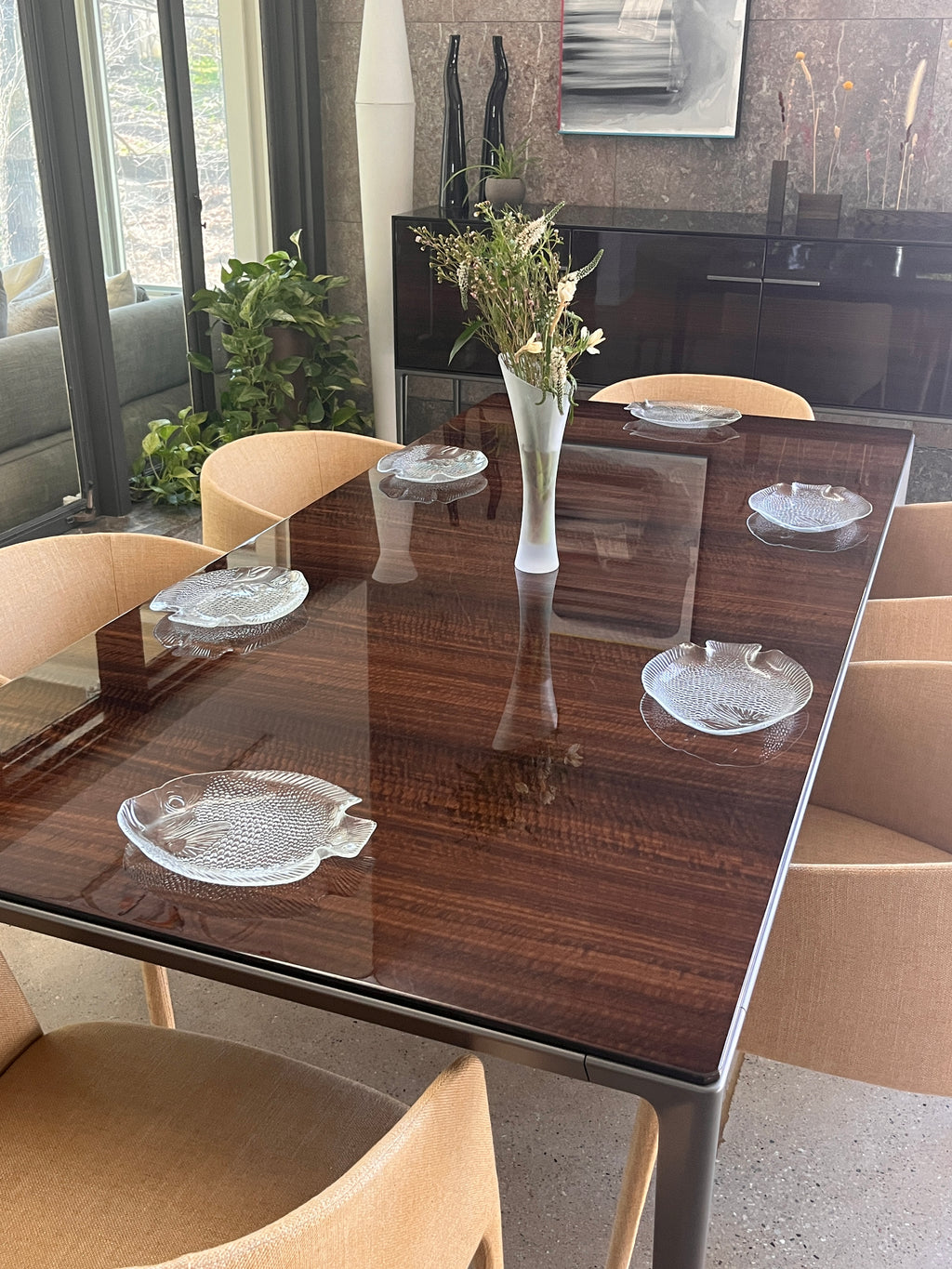 Vintage Glass Fish Plates - 6pc