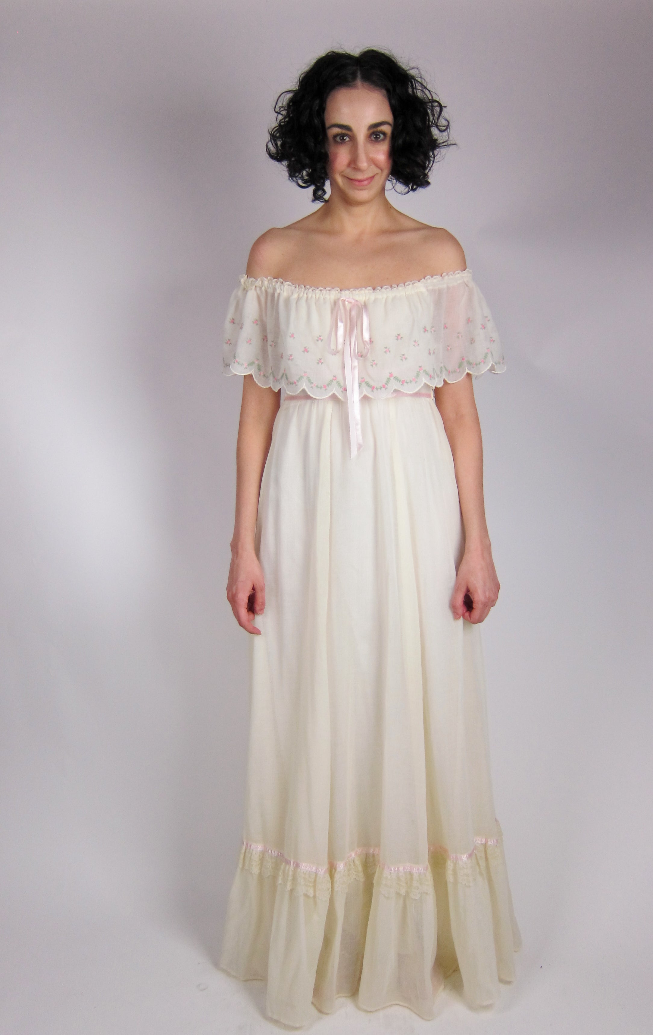 Vintage Gunne Sax by Jessica McClintock Floral Gauze Dress – Dovetail