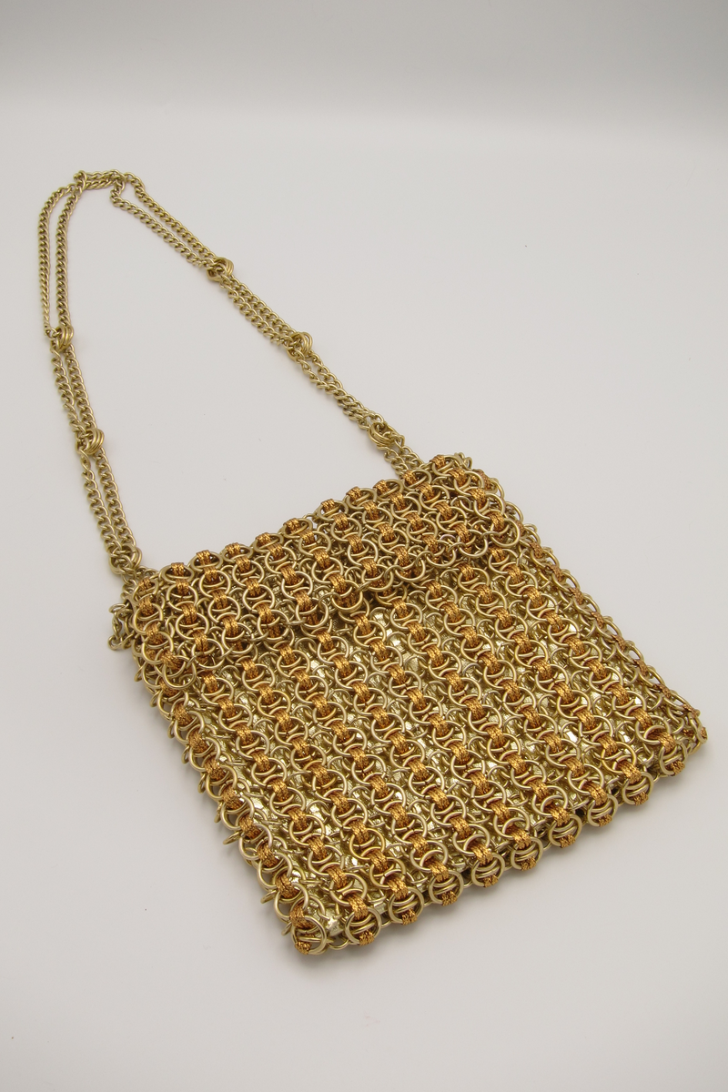 Vintage Gold Chain-Link Purse