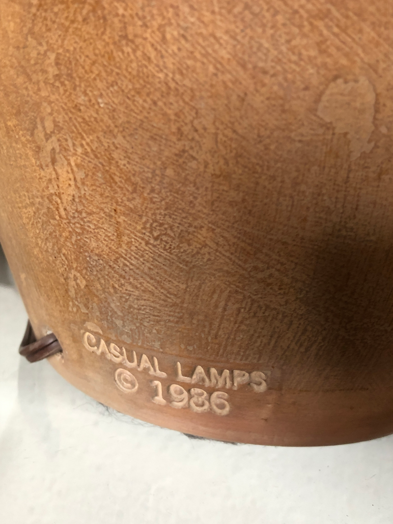 Vintage 80s plaster lamp Casual Lamps of California 