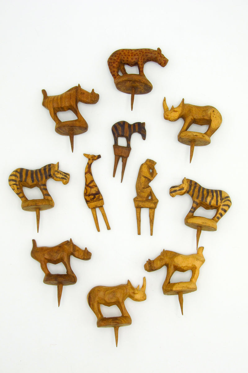 Vintage Hand-Carved Cake Decorations
