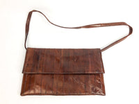 Vintage brown eel skin purse