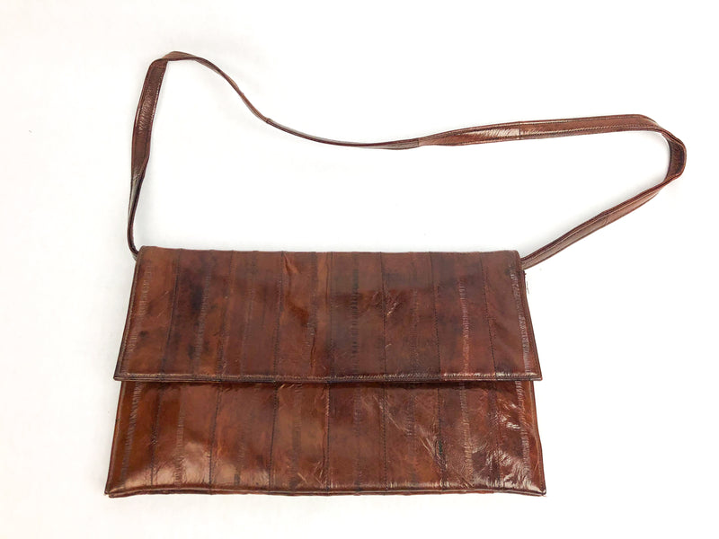 Vintage brown eel skin purse