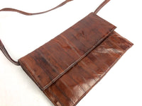 Vintage brown eel skin purse