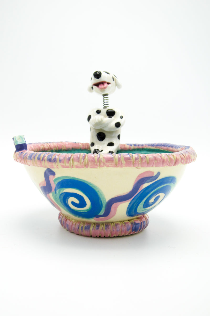 Vintage 90s Postmodern Ceramic Bowl