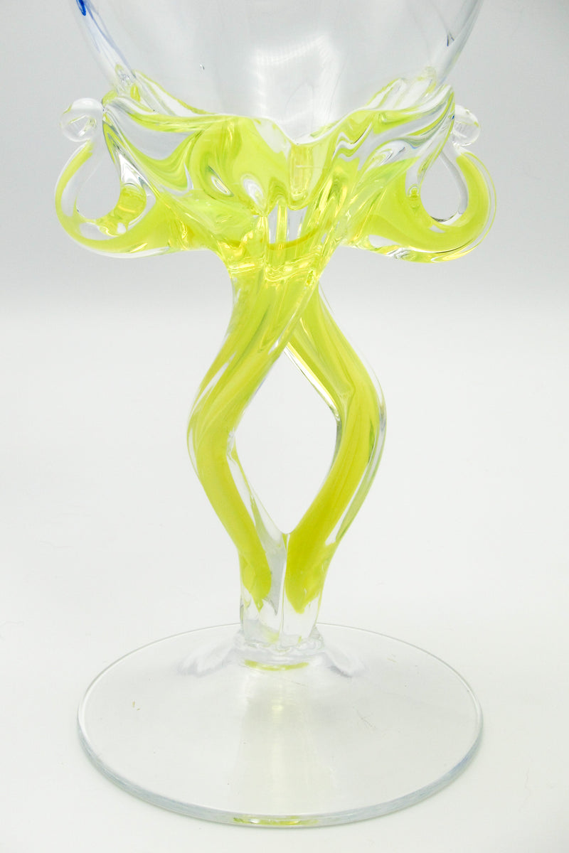 Jozefina Krosno wine glasses art glass