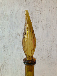 Mid-Century Amber Glass Decanter stopper