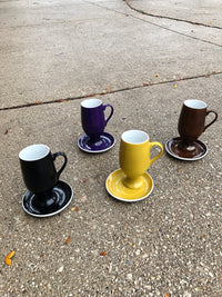 Multicolor vintage espresso demitasse cups