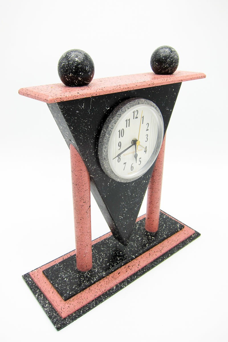 Vintage 90s Postmodern Speckled Clock