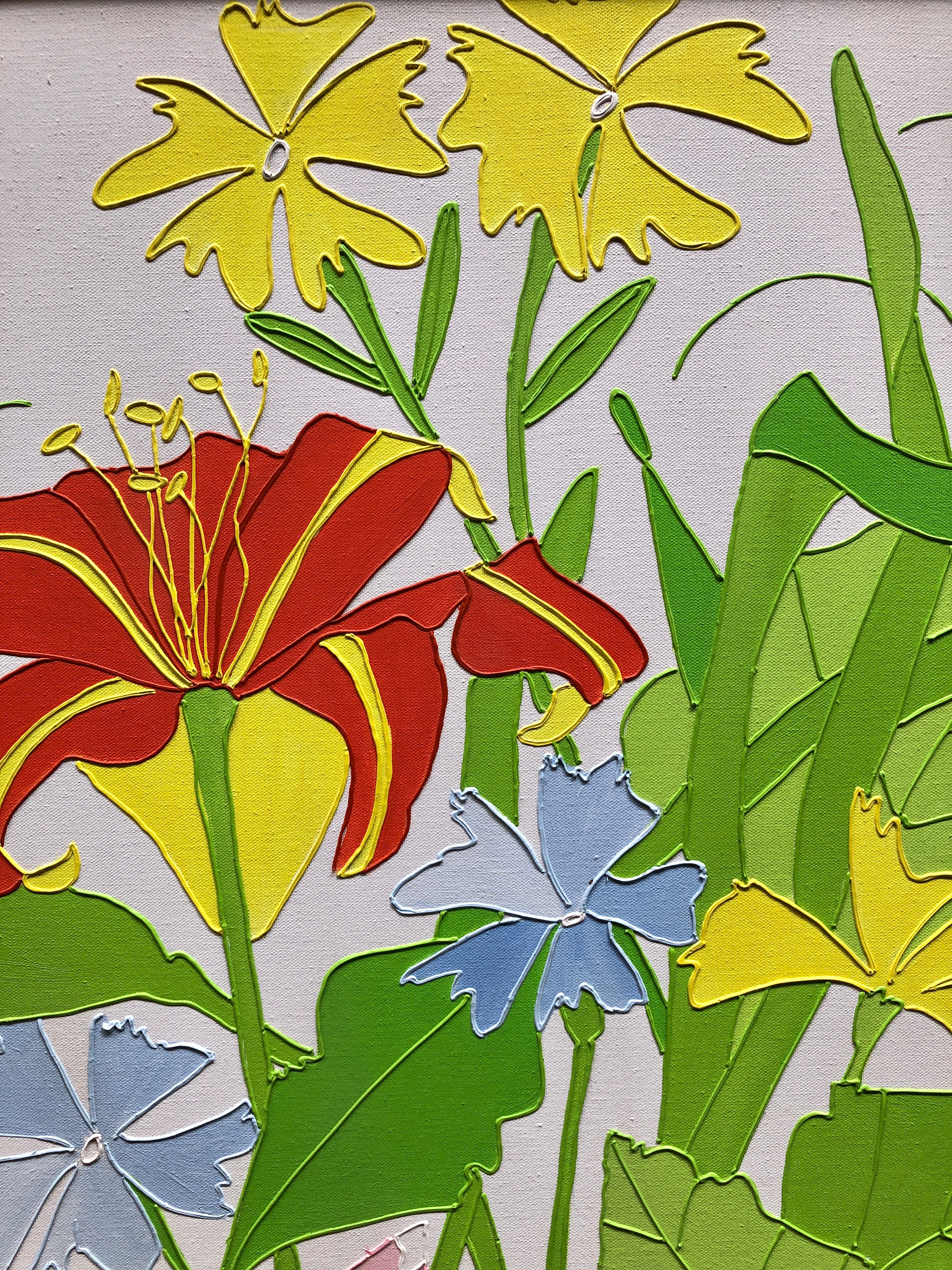 Vintage 1970s Floral Painting by Sharie Hatchett Bohlmann – Dovetail