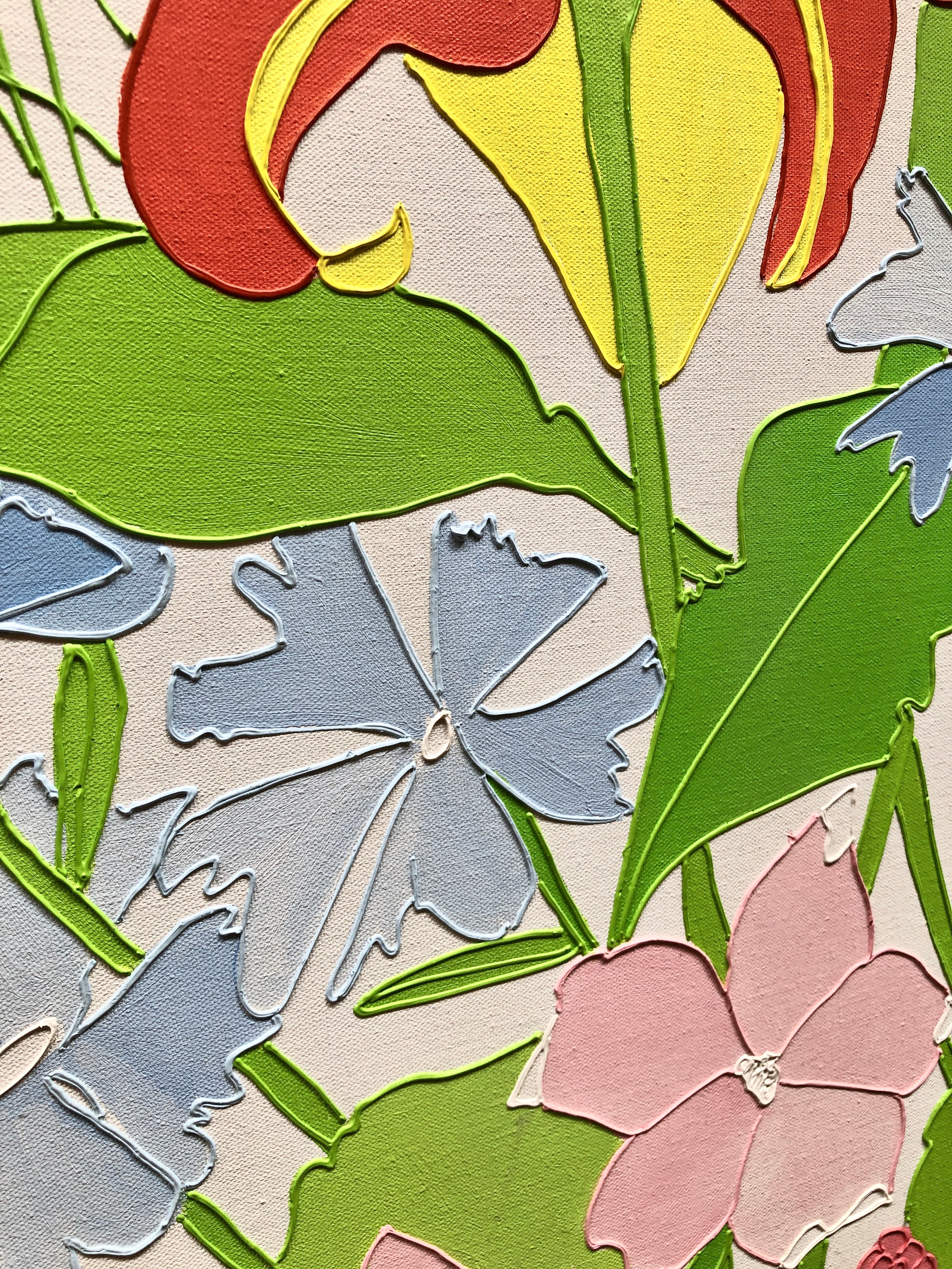 Vintage 1970s Floral Painting by Sharie Hatchett Bohlmann – Dovetail