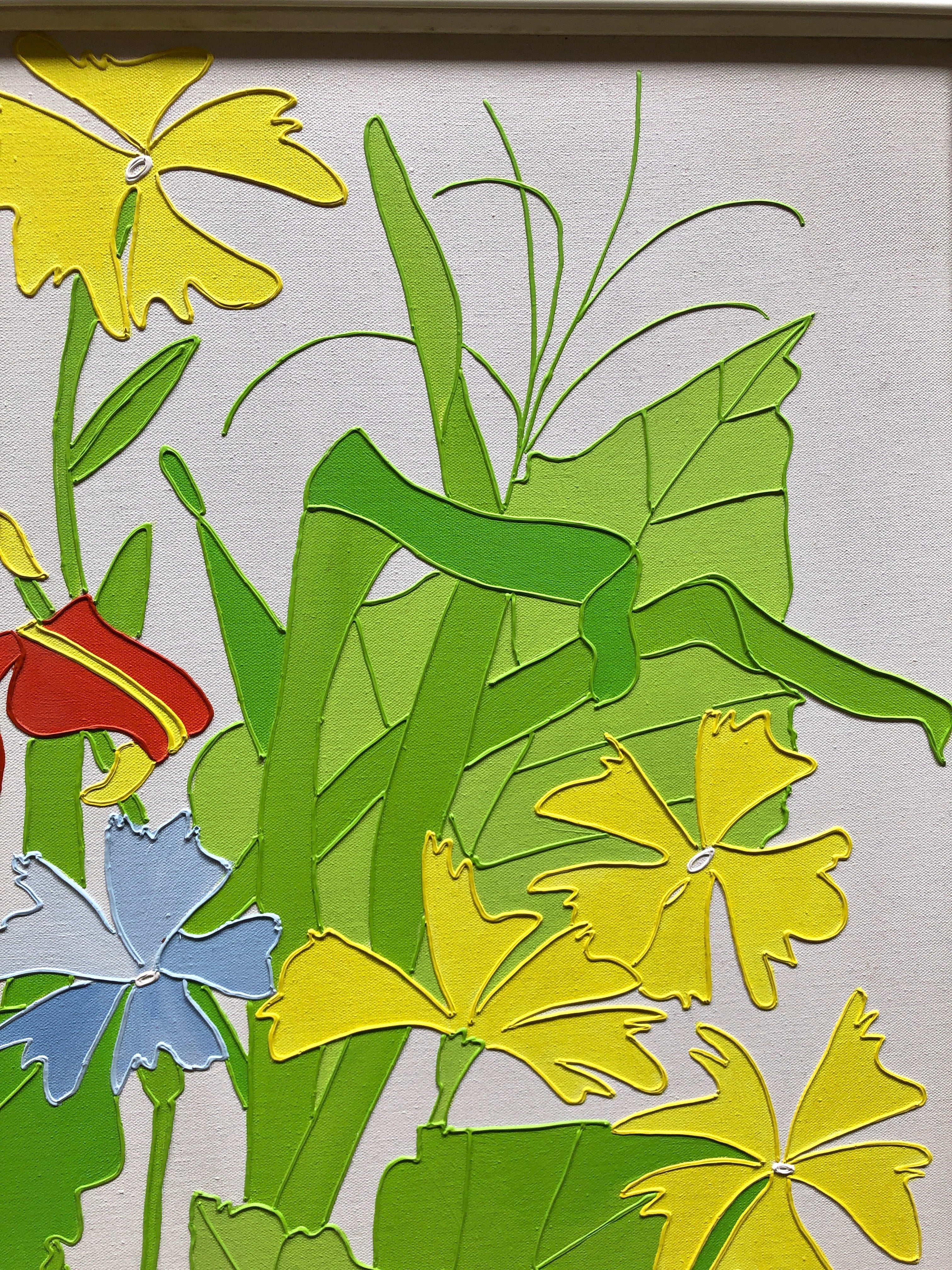 Vintage 1970s Floral Painting by Sharie Hatchett Bohlmann – Dovetail