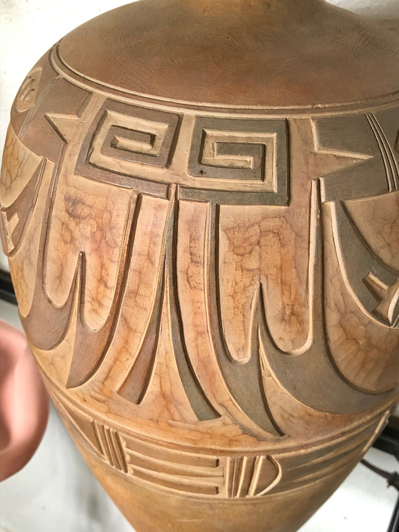 Vintage 80s plaster lamp Casual Lamps of California