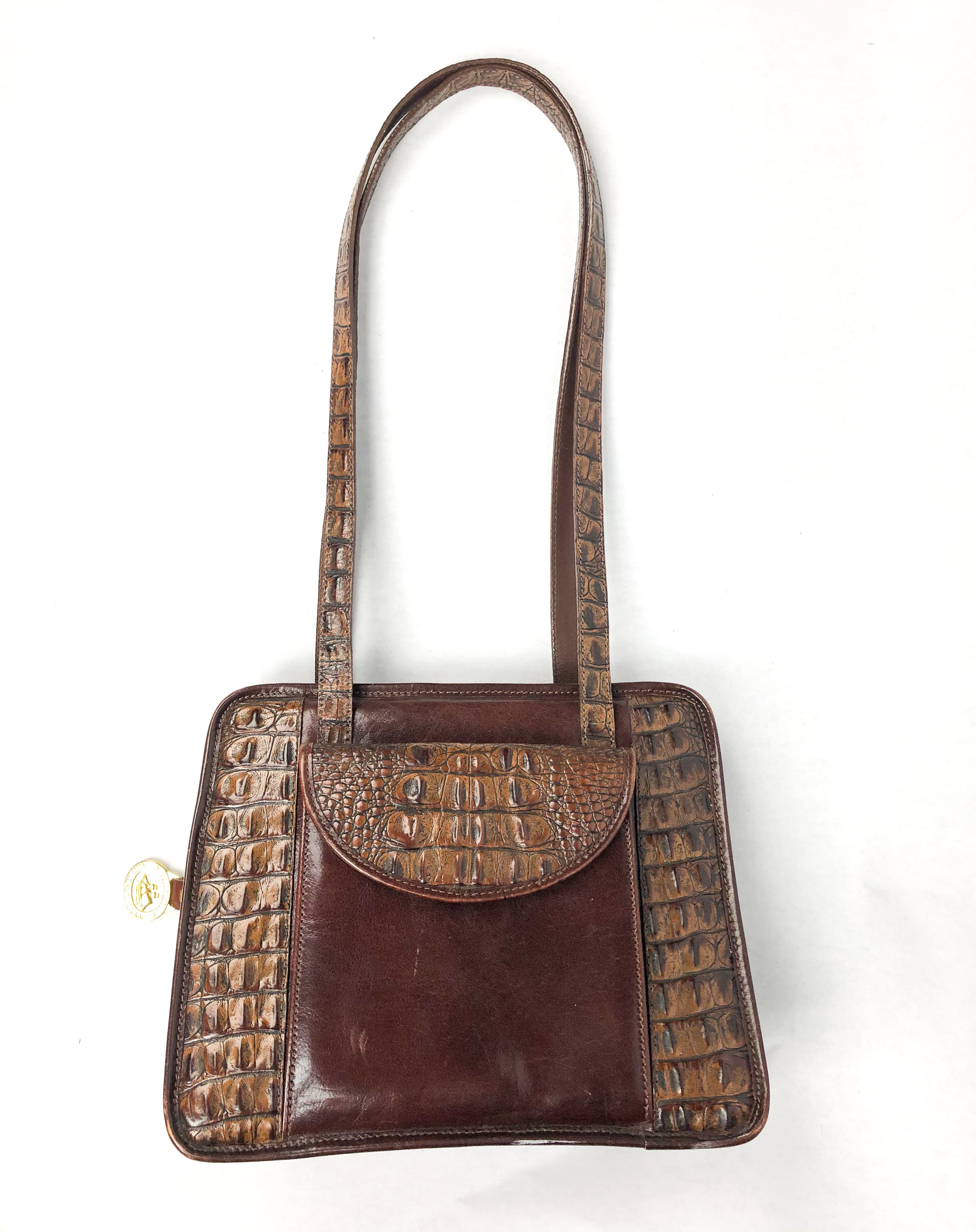 Orange Crocodile Leather Handbags - Gil & Roy Props