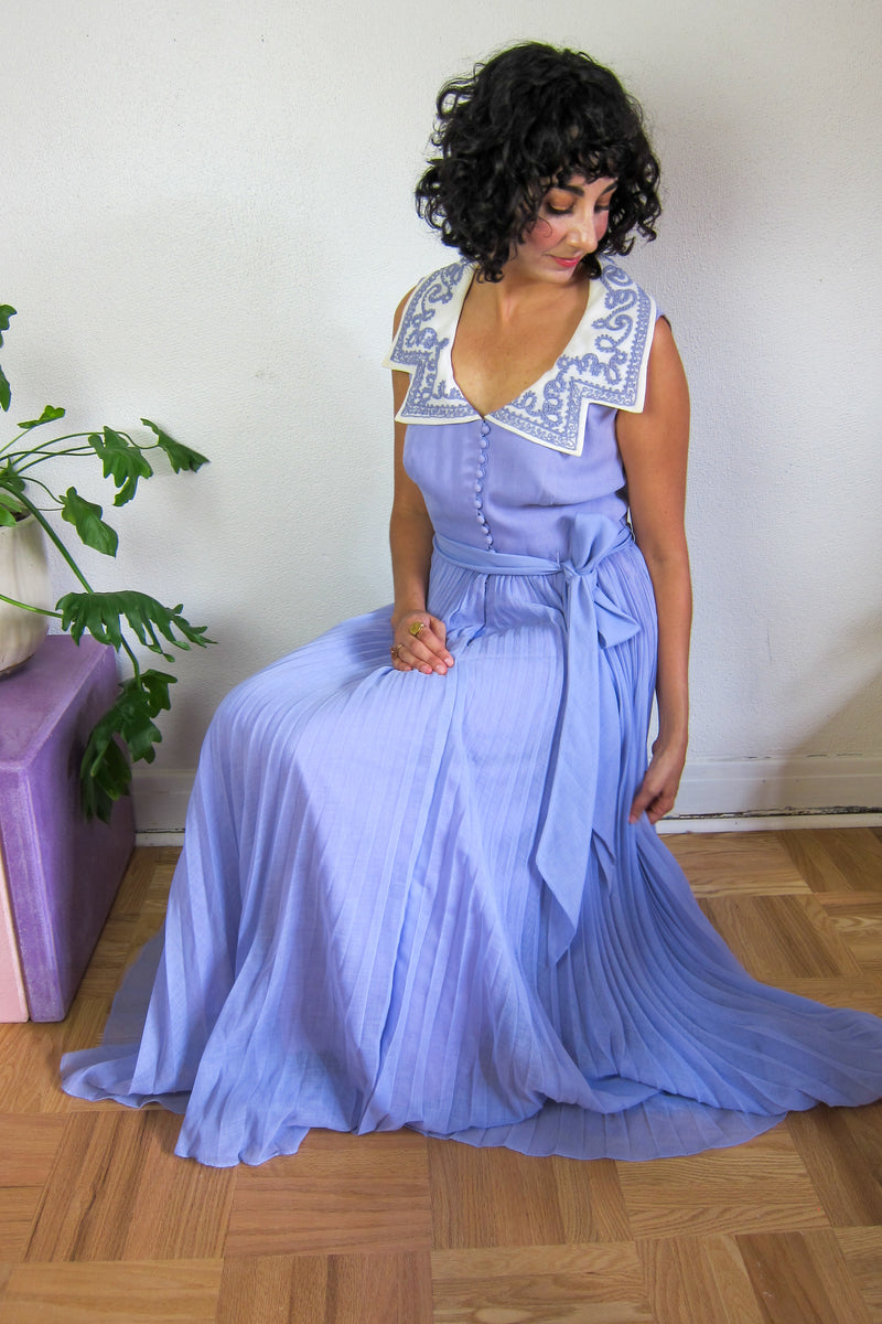 Lilac Pleated Jack Bryan Dress