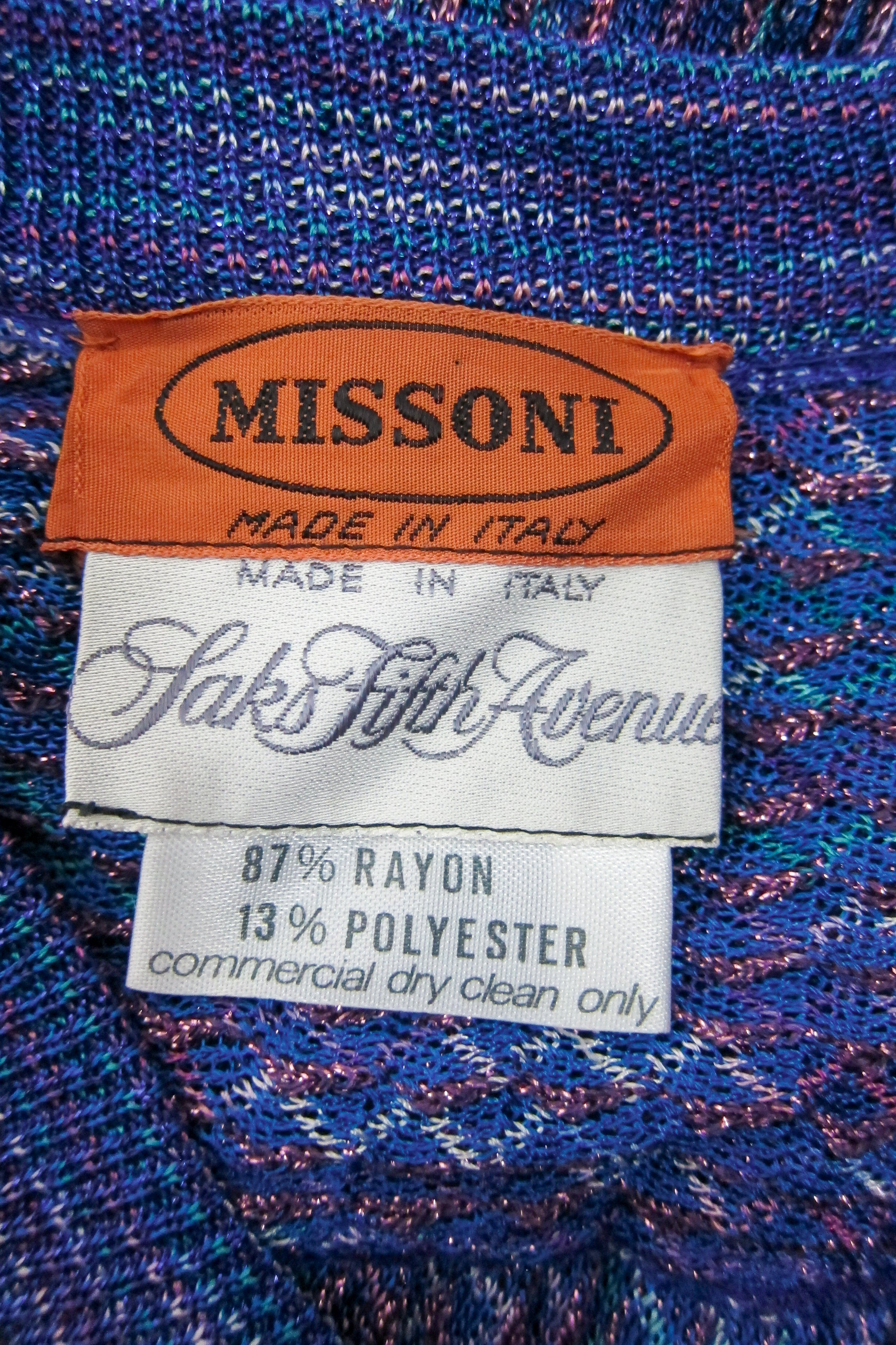 Vintage Missoni Metallic Knit Dress – Dovetail