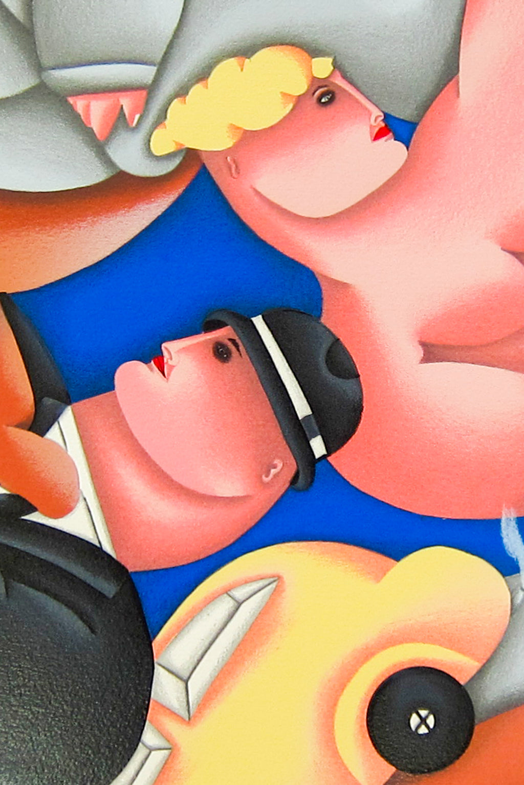 vintage Personajes postmodern screen print by Noe Katz