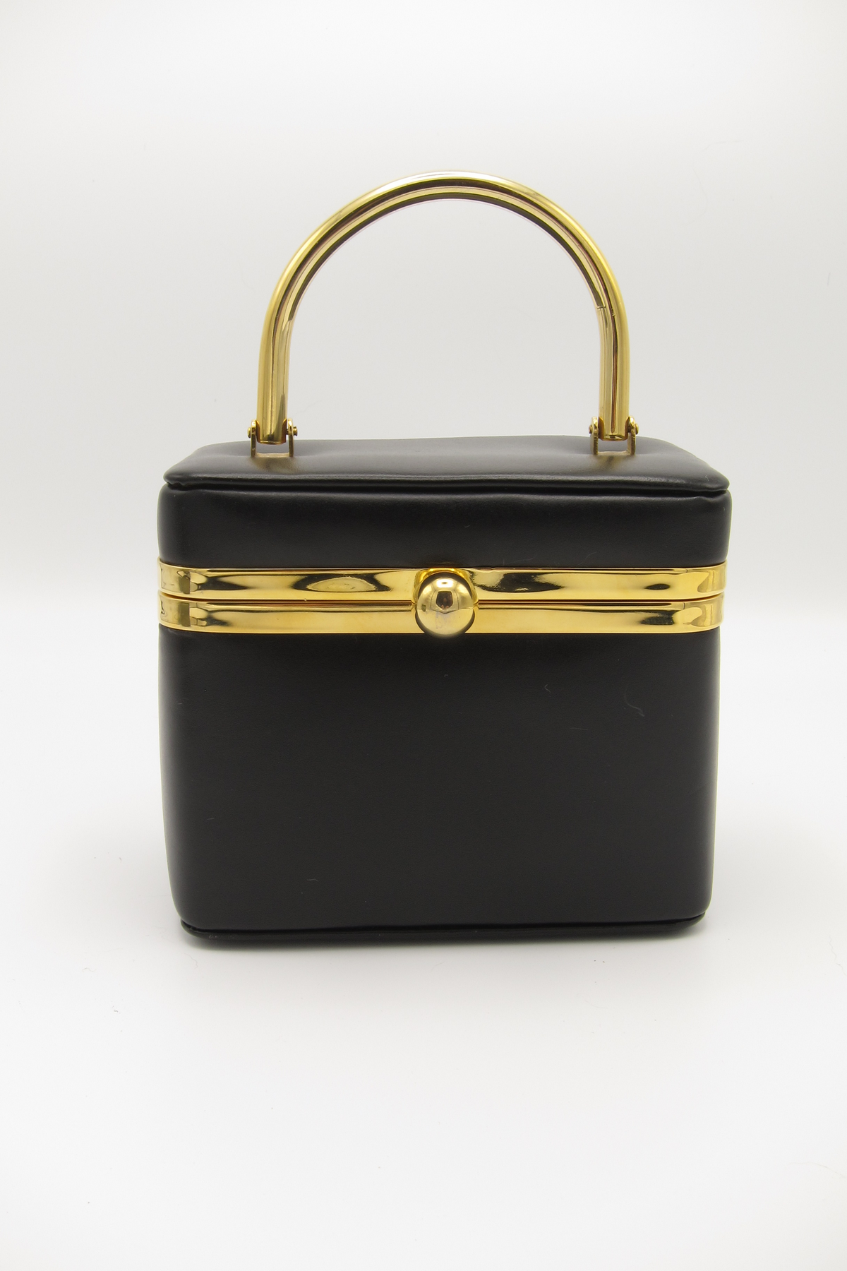 Vintage Black and Gold Mini-Box Purse