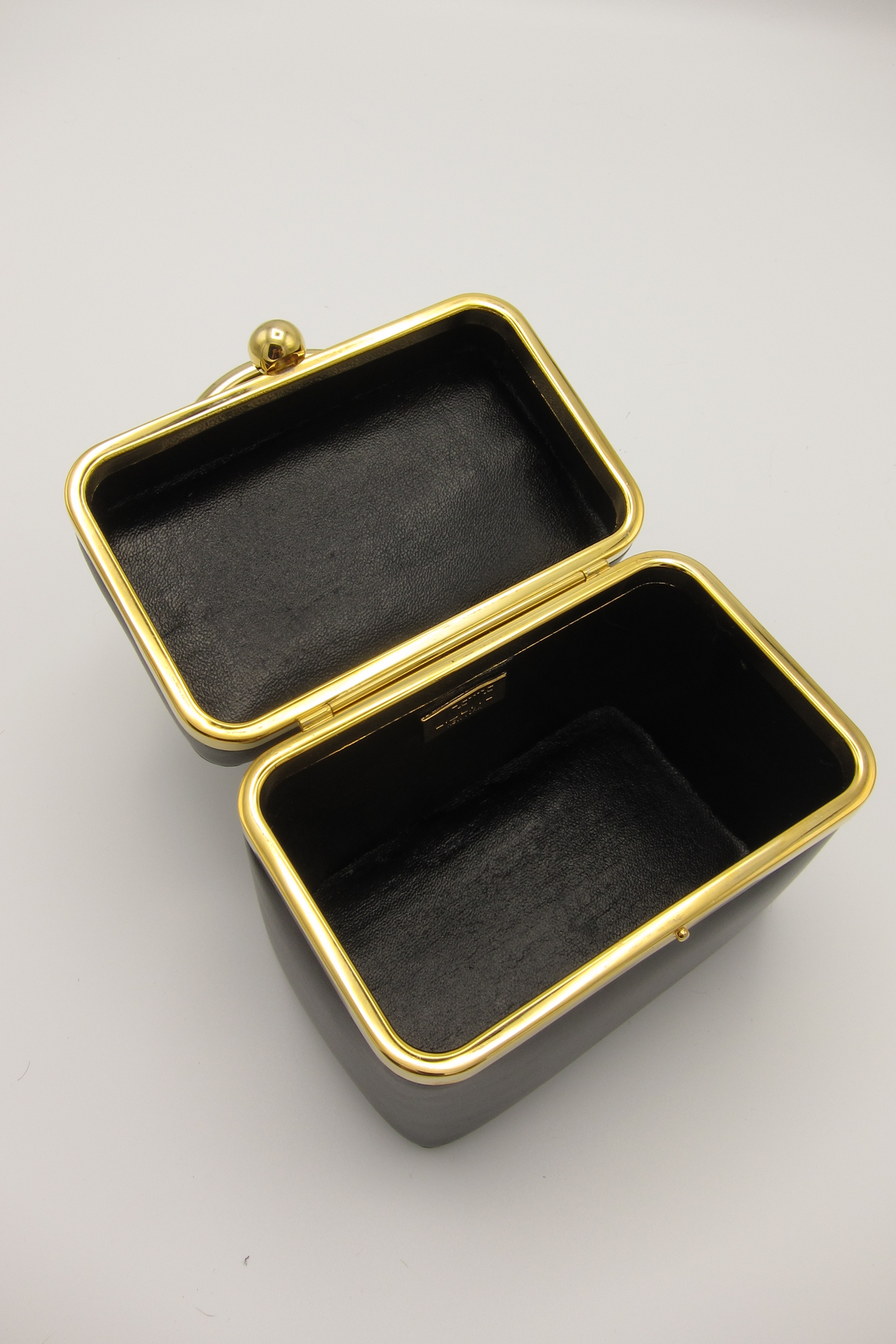 Vintage Black and Gold Mini-Box Purse