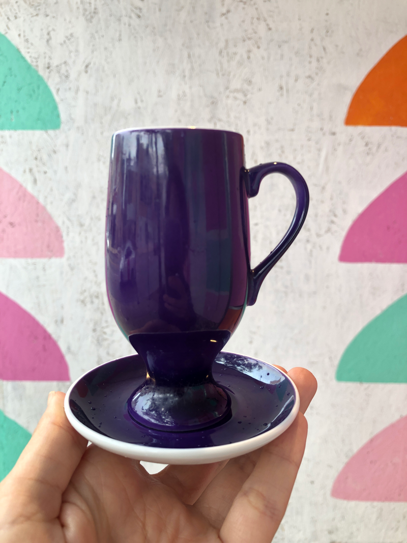 Multicolor vintage espresso demitasse cups